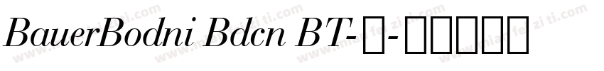 BauerBodni Bdcn BT-普字体转换